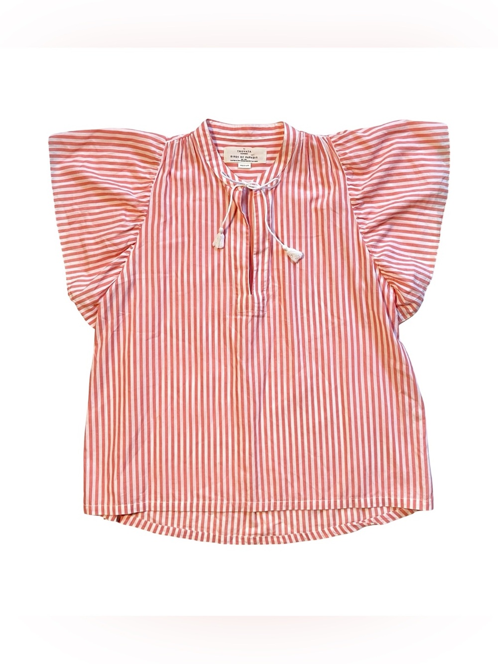 Birds of Paradis By Trovata Brett Striped Blouse Medium NWOT - Picture 3 of 6